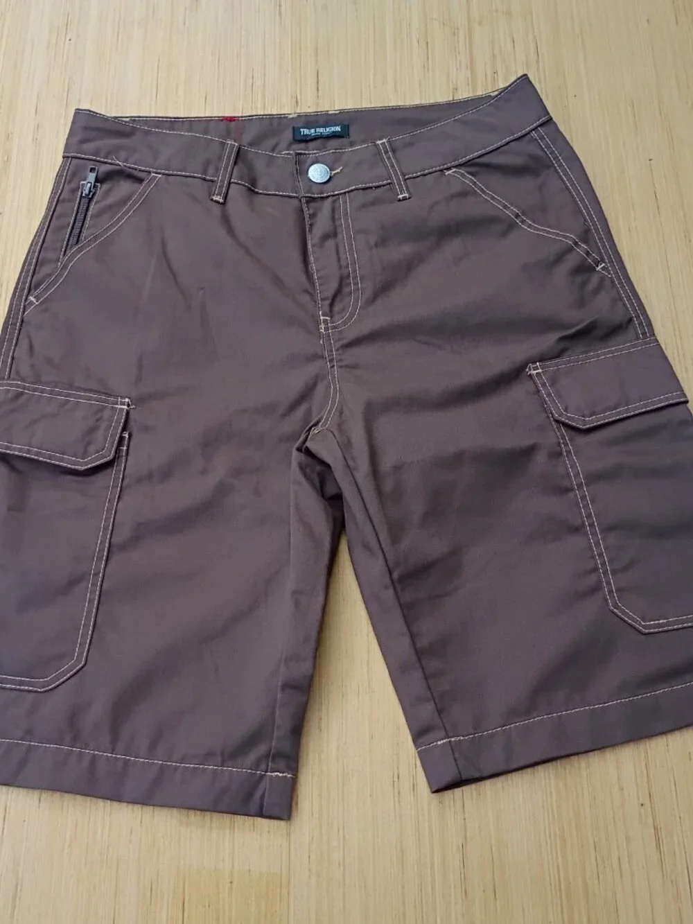 True Religion Bracken Brown Cargo Shorts Y2K 2000s Mens Size 32 108056 NWT